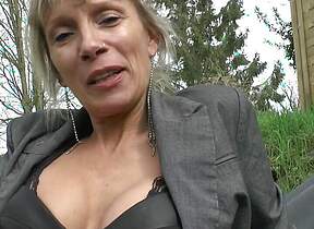 Skinny french MILF getting fucked with