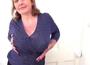 Crazy ample boobed British housewife